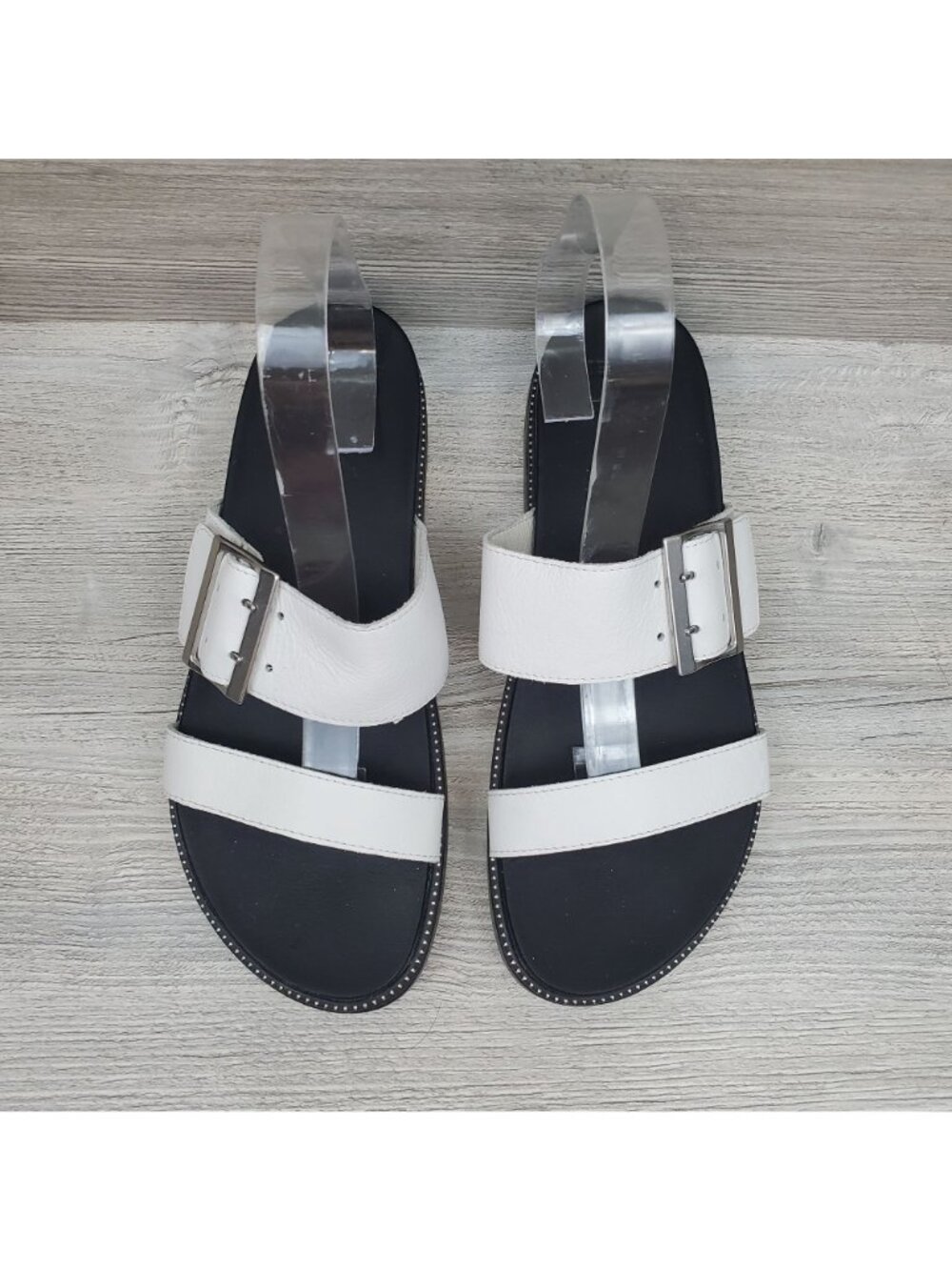 Sorel Roaming Buckle Slide in Sea Salt - Picture 4 of 11